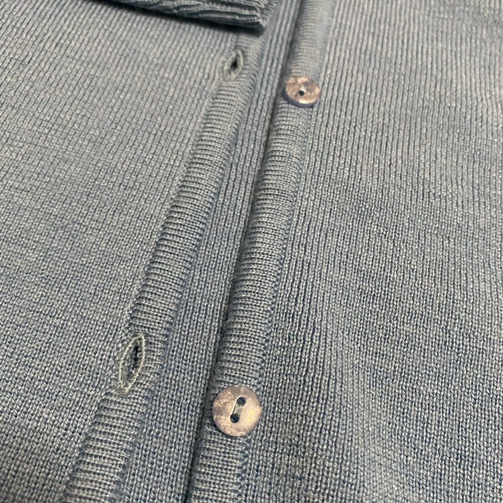 Women’s Large Wool Pendleton Blue Button Cardigan - image 8